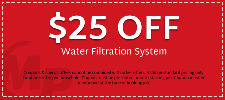 discount on water filtration in San Francisco, CA
